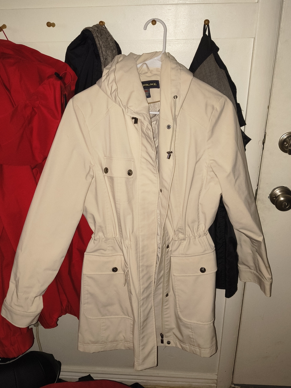 White Anorak Parka Jacket - Kristin Blake Medium